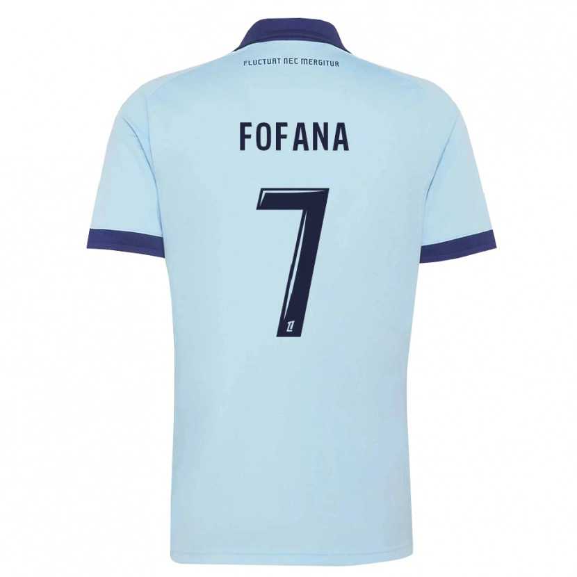 Danxen Femme Maillot Kaïs Fofana #7 Bleu Barbeau Noir Tenues Extérieur 2026/27 T-Shirt