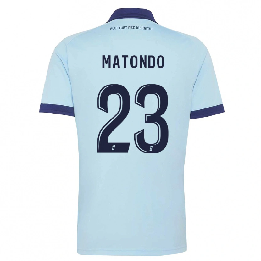 Danxen Femme Maillot Rudy Matondo #23 Bleu Barbeau Noir Tenues Extérieur 2026/27 T-Shirt