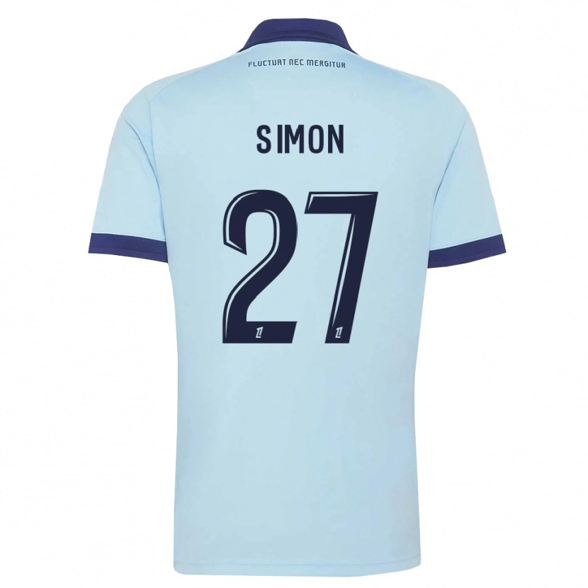 Danxen Femme Maillot Moses Simon #27 Bleu Barbeau Noir Tenues Extérieur 2026/27 T-Shirt