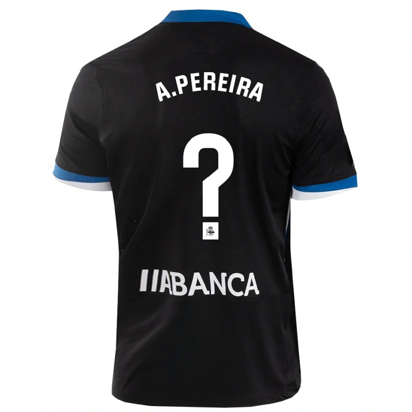Danxen Femme Maillot Alejandro Pereira #0 Noir Bleu Blanc Tenues Extérieur 2026/27 T-Shirt