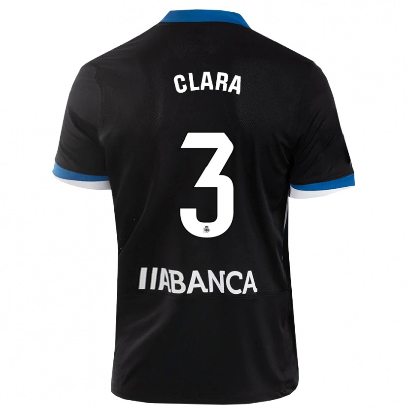 Danxen Femme Maillot Clara Rodríguez #3 Noir Bleu Blanc Tenues Extérieur 2026/27 T-Shirt