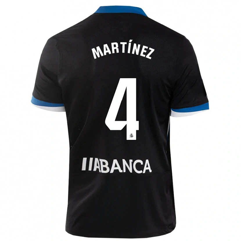 Danxen Femme Maillot Pablo Martínez #4 Noir Bleu Blanc Tenues Extérieur 2026/27 T-Shirt