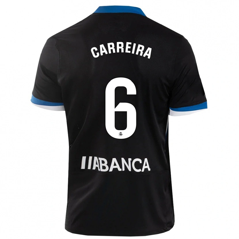 Danxen Femme Maillot David Carreira #6 Noir Bleu Blanc Tenues Extérieur 2026/27 T-Shirt