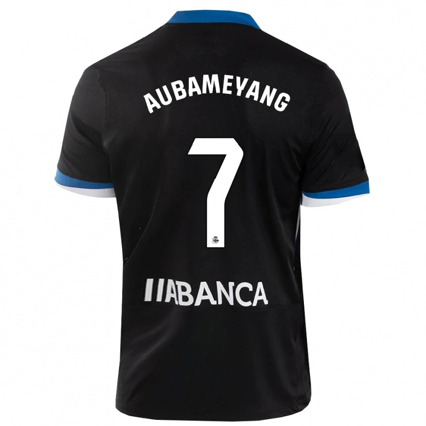 Danxen Femme Maillot Pierre-Emerick Aubameyang #7 Noir Bleu Blanc Tenues Extérieur 2026/27 T-Shirt