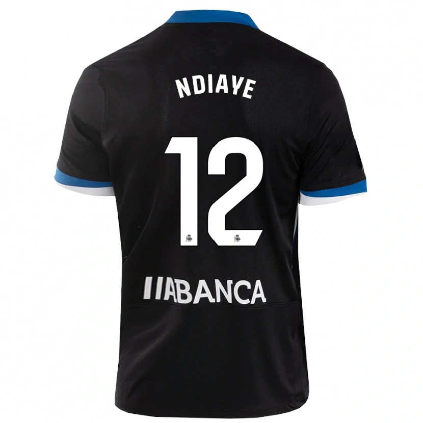 Danxen Femme Maillot Malick Ndiaye #12 Noir Bleu Blanc Tenues Extérieur 2026/27 T-Shirt