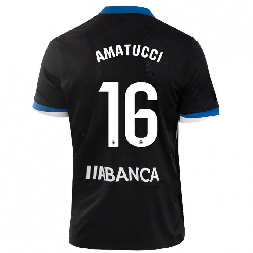 Danxen Femme Maillot Lorenzo Amatucci #16 Noir Bleu Blanc Tenues Extérieur 2026/27 T-Shirt