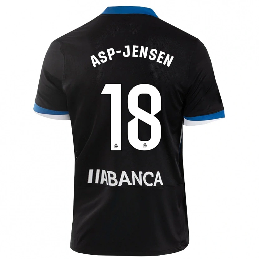 Danxen Femme Maillot Jonathan Asp Jensen #18 Noir Bleu Blanc Tenues Extérieur 2026/27 T-Shirt