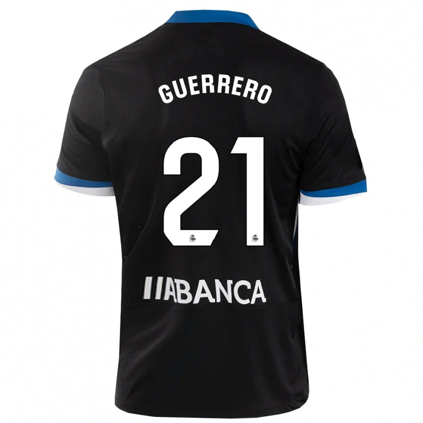 Danxen Femme Maillot Adrián Guerrero #21 Noir Bleu Blanc Tenues Extérieur 2026/27 T-Shirt