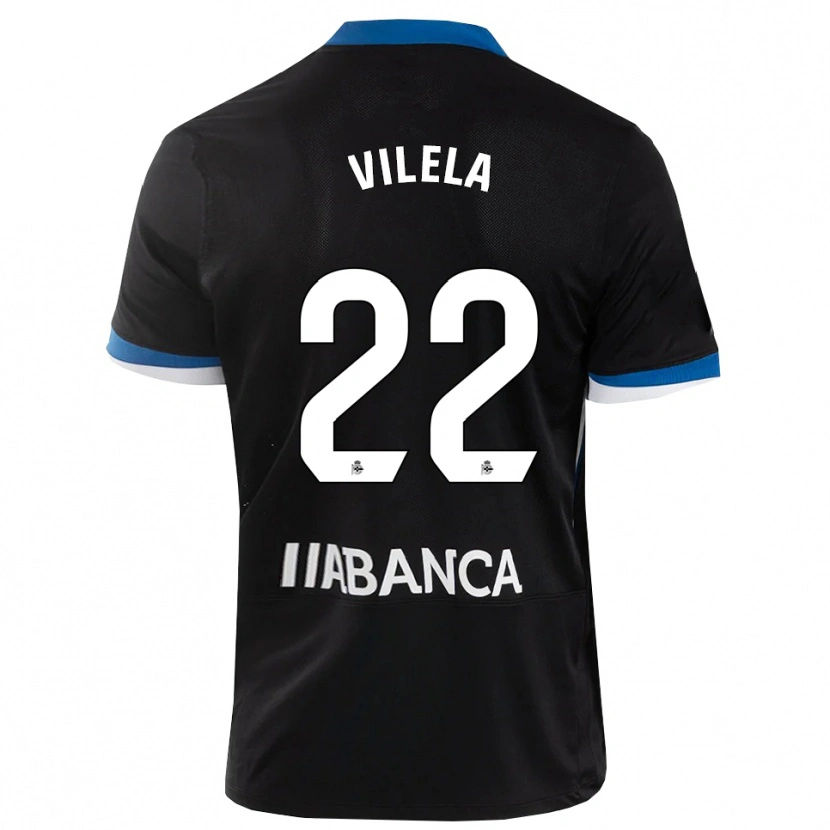 Danxen Femme Maillot Rubén Vilela #22 Noir Bleu Blanc Tenues Extérieur 2026/27 T-Shirt