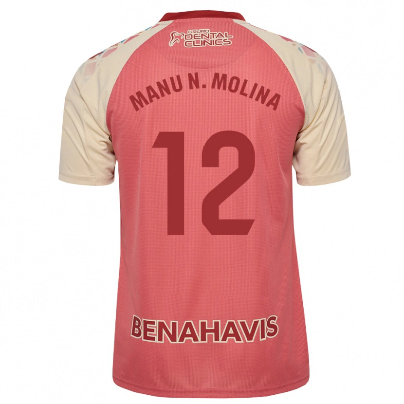 Danxen Femme Maillot Manu Molina #12 Rose Pâle Rouge Bleu Tenues Extérieur 2026/27 T-Shirt