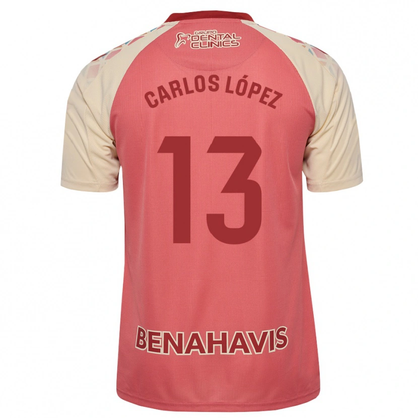 Danxen Femme Maillot Carlos López #13 Rose Pâle Rouge Bleu Tenues Extérieur 2026/27 T-Shirt