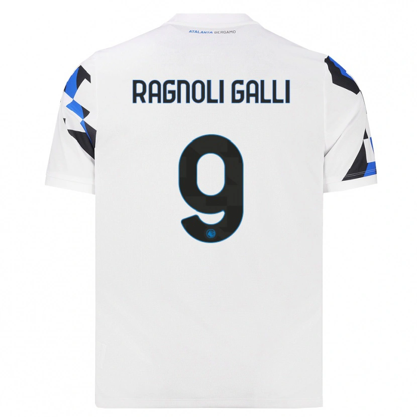 Danxen Femme Maillot Federico Ragnoli Galli #9 Blanc Rouge Bleu Tenues Extérieur 2026/27 T-Shirt