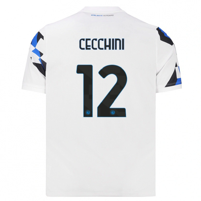 Danxen Femme Maillot Filippo Cecchini #12 Blanc Rouge Bleu Tenues Extérieur 2026/27 T-Shirt