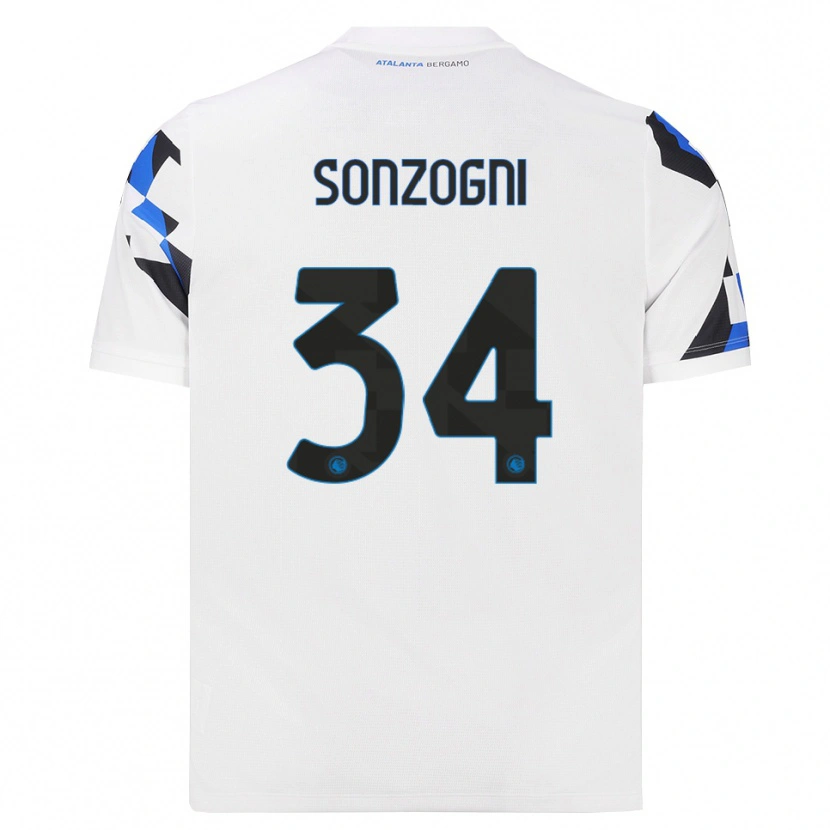 Danxen Femme Maillot Mattia Sonzogni #34 Blanc Rouge Bleu Tenues Extérieur 2026/27 T-Shirt