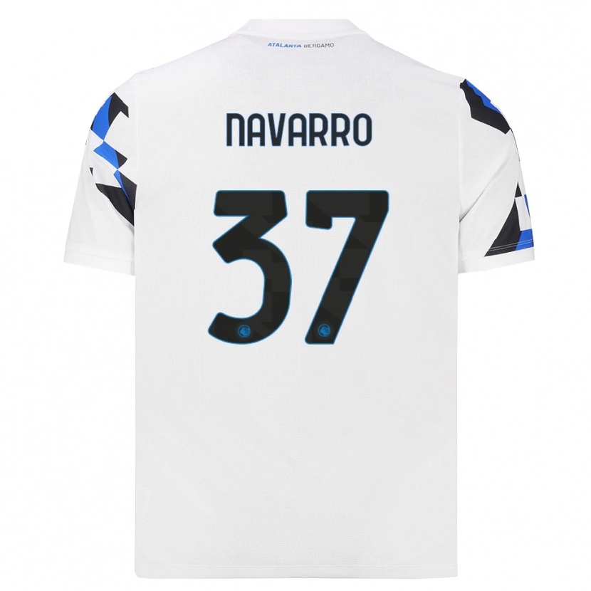 Danxen Femme Maillot Albert Navarro #37 Blanc Rouge Bleu Tenues Extérieur 2026/27 T-Shirt