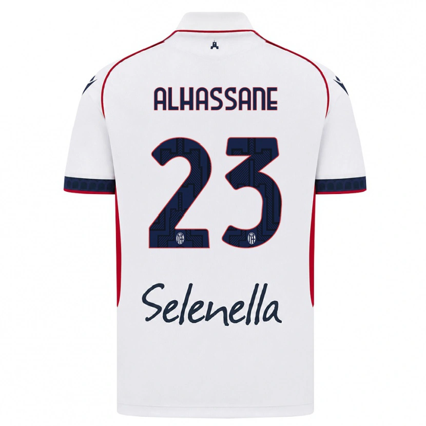 Danxen Femme Maillot Rahim Alhassane #23 Blanc Rouge Bleu Roi Tenues Extérieur 2026/27 T-Shirt