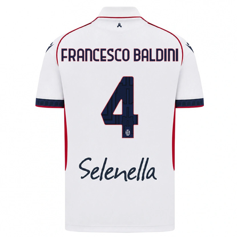 Danxen Femme Maillot Giovanni Francesco Baldini #4 Blanc Rouge Bleu Roi Tenues Extérieur 2026/27 T-Shirt