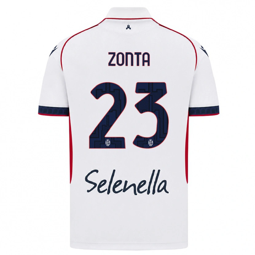 Danxen Femme Maillot Alessandro Zonta #23 Blanc Rouge Bleu Roi Tenues Extérieur 2026/27 T-Shirt