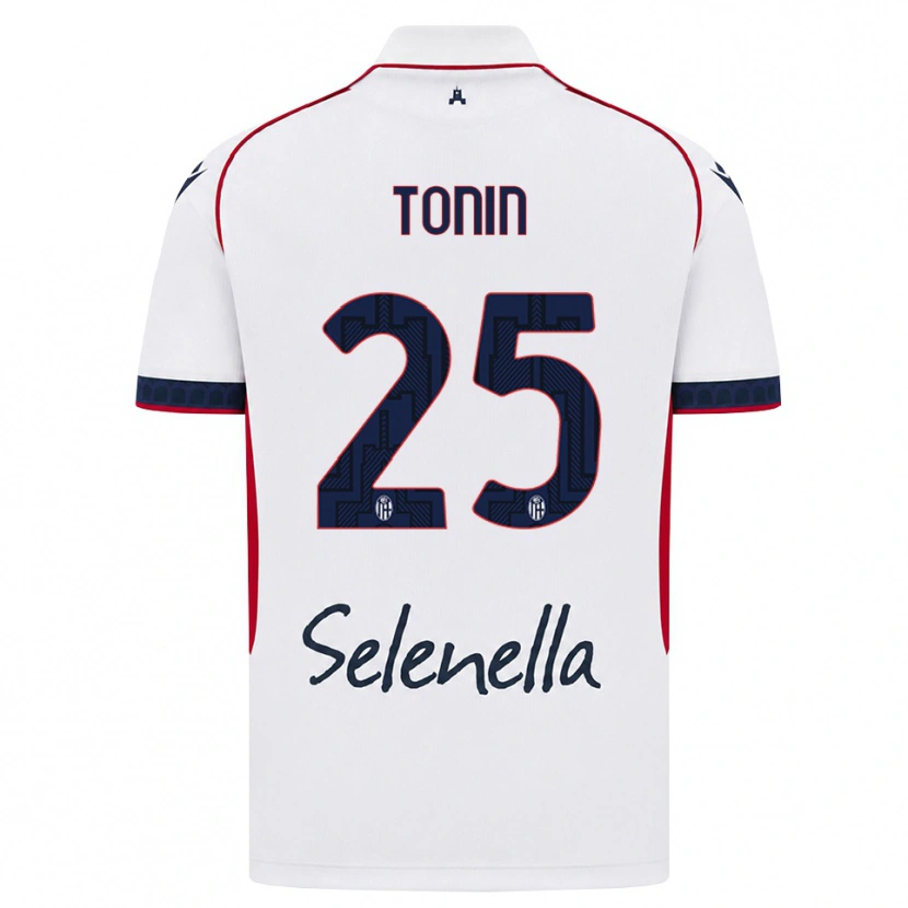 Danxen Femme Maillot Federico Tonin #25 Blanc Rouge Bleu Roi Tenues Extérieur 2026/27 T-Shirt