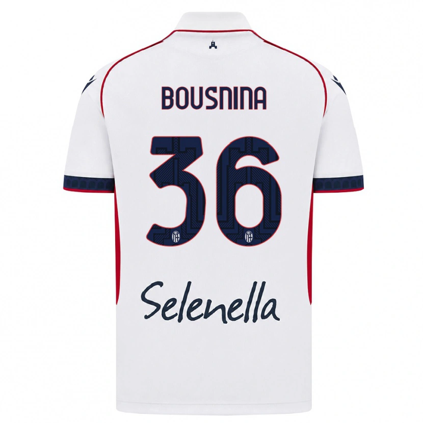 Danxen Femme Maillot Farès Bousnina #36 Blanc Rouge Bleu Roi Tenues Extérieur 2026/27 T-Shirt