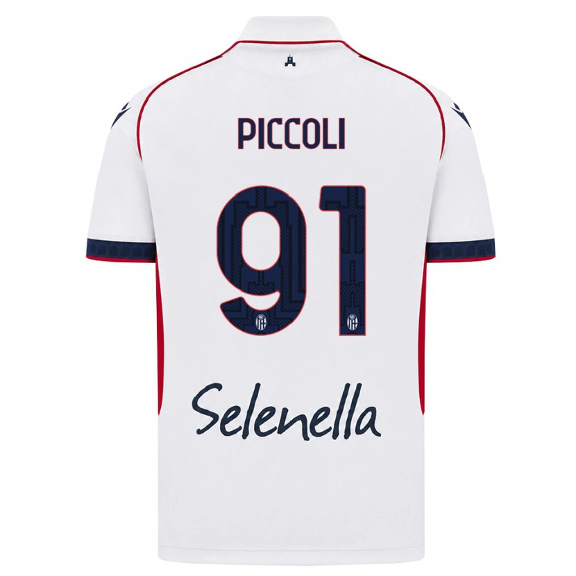 Danxen Femme Maillot Roberto Piccoli #91 Blanc Rouge Bleu Roi Tenues Extérieur 2026/27 T-Shirt