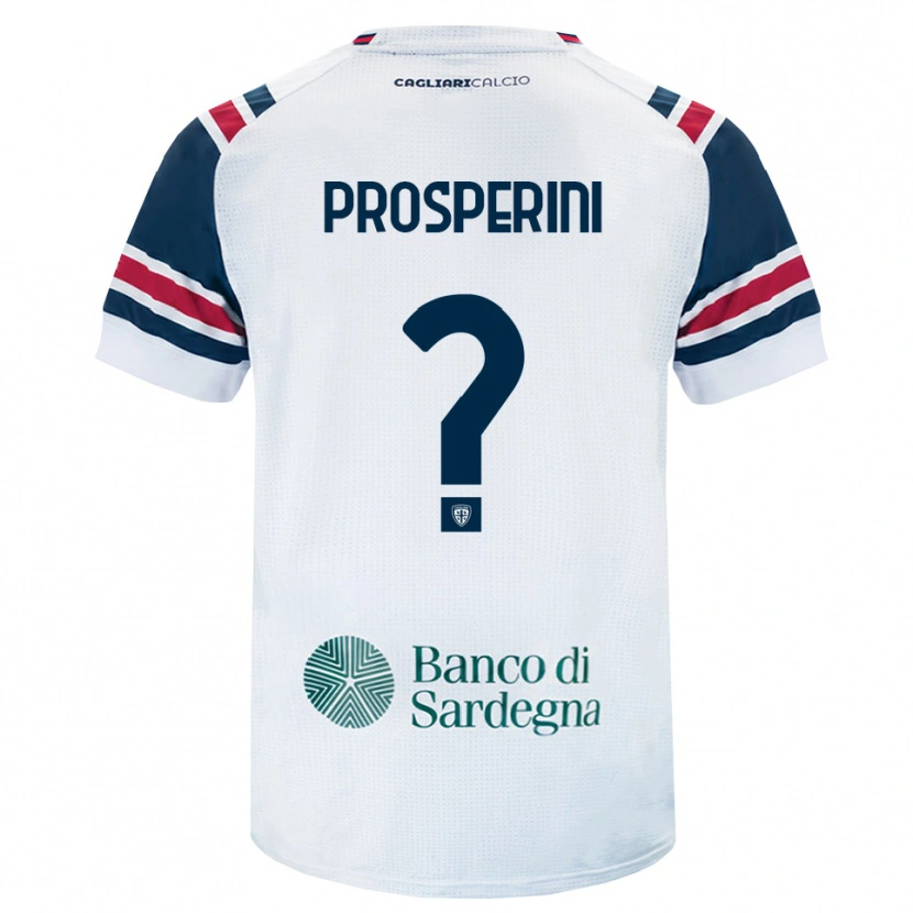 Danxen Femme Maillot Matteo Prosperini #0 Blanc Rouge Vert Tenues Extérieur 2026/27 T-Shirt
