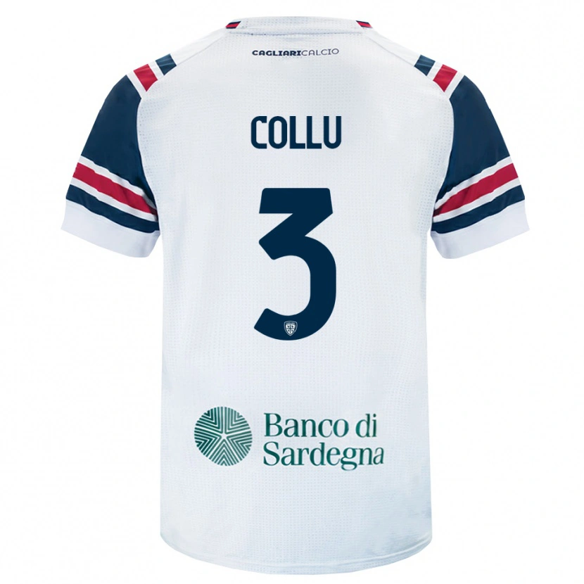 Danxen Femme Maillot Davide Collu #3 Blanc Rouge Vert Tenues Extérieur 2026/27 T-Shirt