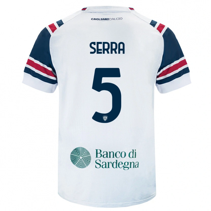 Danxen Femme Maillot Davide Serra #5 Blanc Rouge Vert Tenues Extérieur 2026/27 T-Shirt