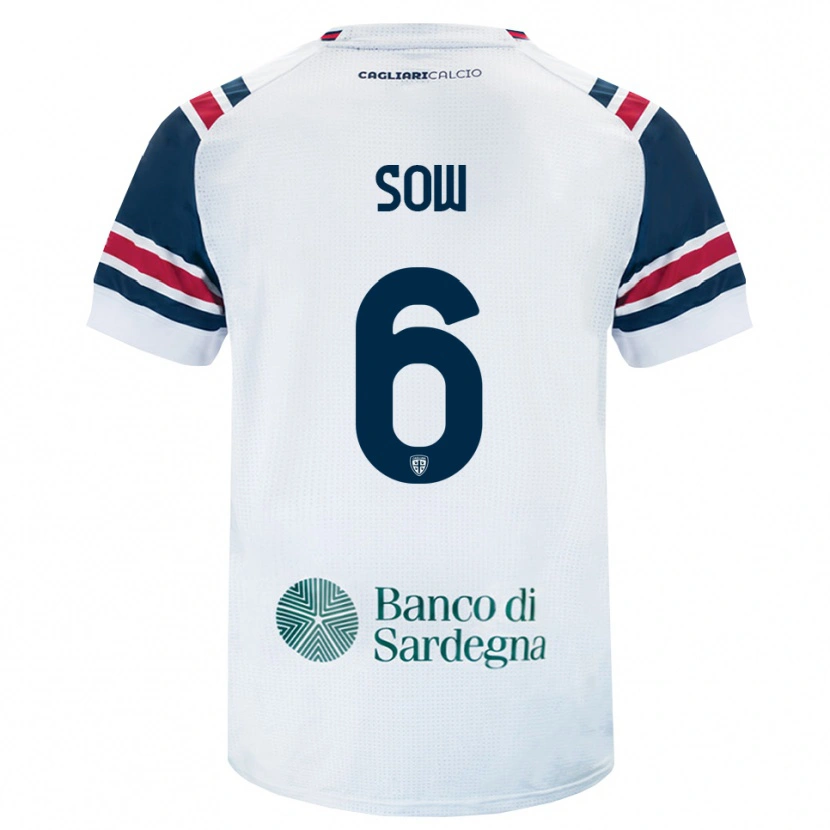 Danxen Femme Maillot Mouhamed Sow #6 Blanc Rouge Vert Tenues Extérieur 2026/27 T-Shirt