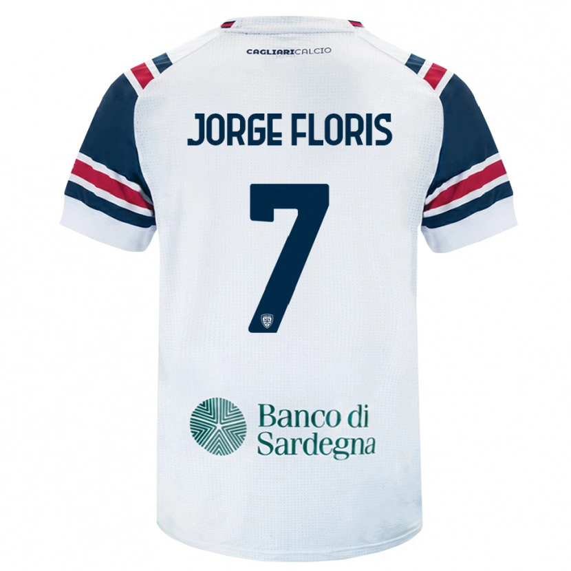 Danxen Femme Maillot Nicolò Jorge Floris #7 Blanc Rouge Vert Tenues Extérieur 2026/27 T-Shirt