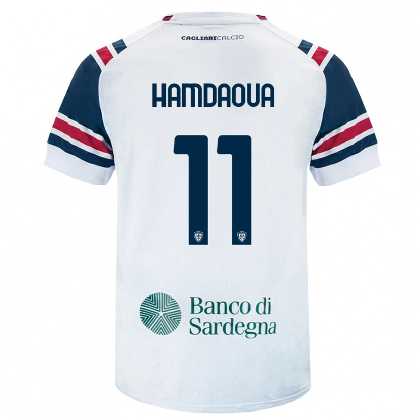 Danxen Femme Maillot Noham Hamdaoua #11 Blanc Rouge Vert Tenues Extérieur 2026/27 T-Shirt