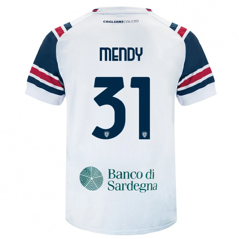 Danxen Femme Maillot Paul Mendy #31 Blanc Rouge Vert Tenues Extérieur 2026/27 T-Shirt