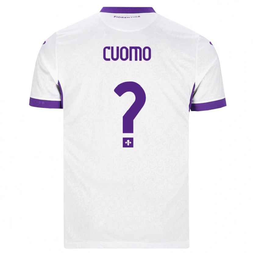 Danxen Femme Maillot Raffaele Cuomo #0 Blanc Violet Tenues Extérieur 2026/27 T-Shirt