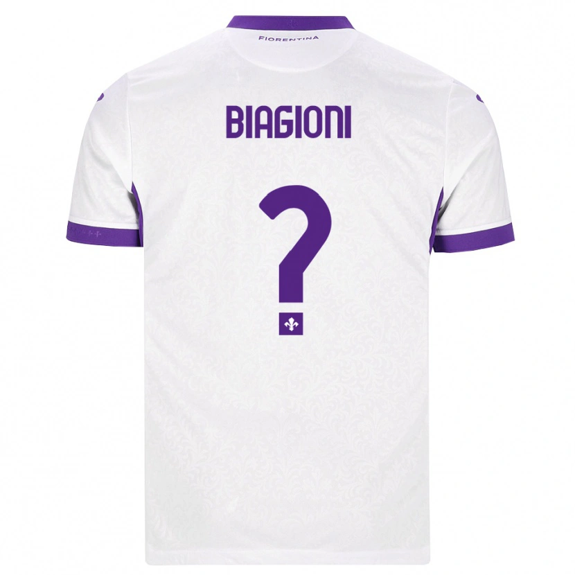 Danxen Femme Maillot Lorenzo Biagioni #0 Blanc Violet Tenues Extérieur 2026/27 T-Shirt