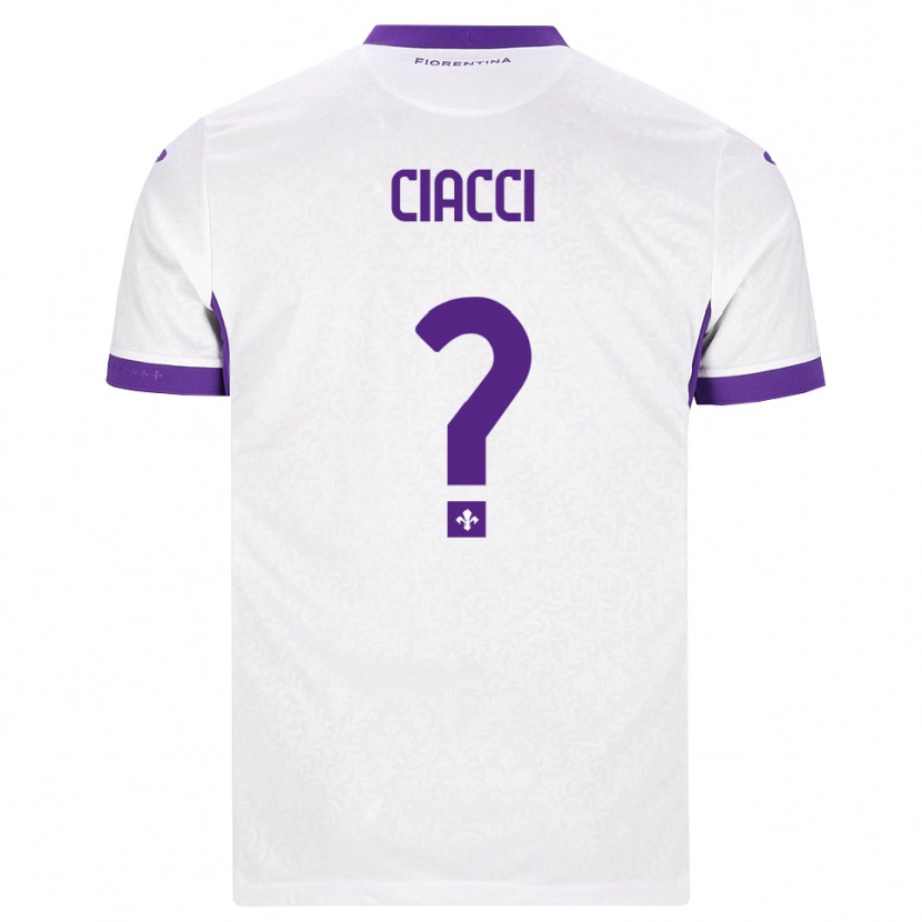 Danxen Femme Maillot Niccolò Ciacci #0 Blanc Violet Tenues Extérieur 2026/27 T-Shirt