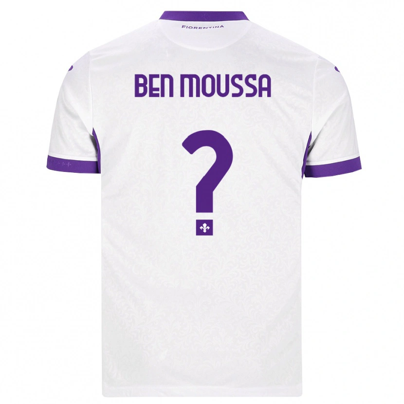 Danxen Femme Maillot Mehdi Ben Moussa #0 Blanc Violet Tenues Extérieur 2026/27 T-Shirt
