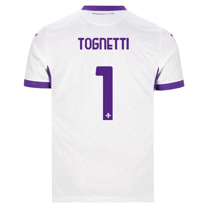 Danxen Femme Maillot Laerte Tognetti #1 Blanc Violet Tenues Extérieur 2026/27 T-Shirt