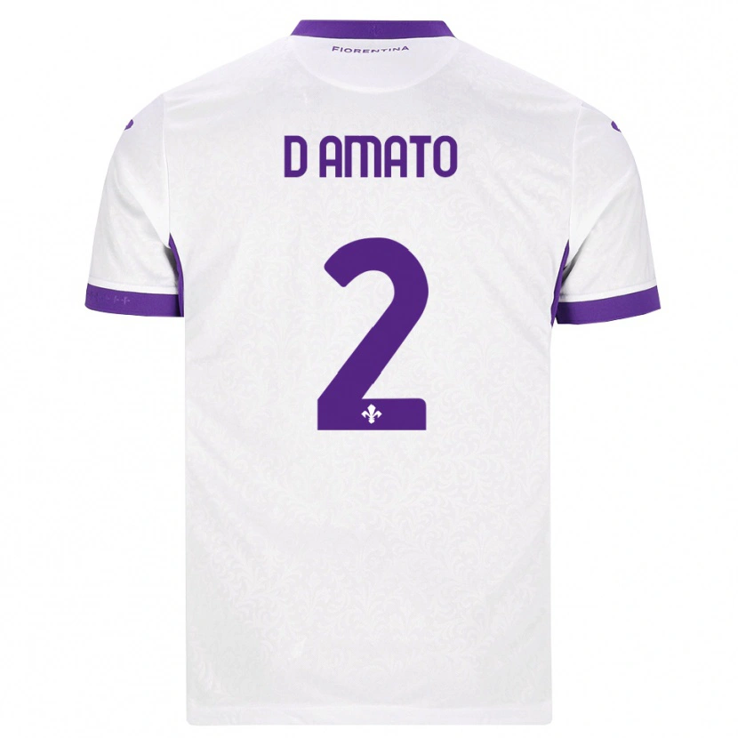 Danxen Femme Maillot Gabriele D'amato #2 Blanc Violet Tenues Extérieur 2026/27 T-Shirt