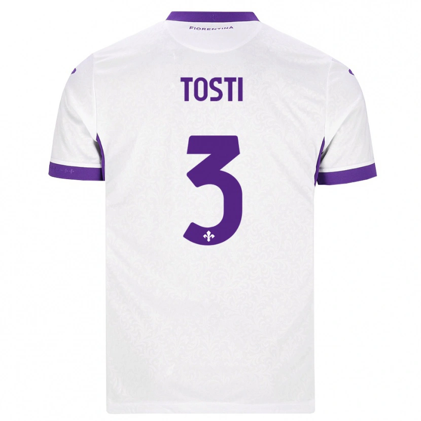Danxen Femme Maillot Tommaso Tosti #3 Blanc Violet Tenues Extérieur 2026/27 T-Shirt