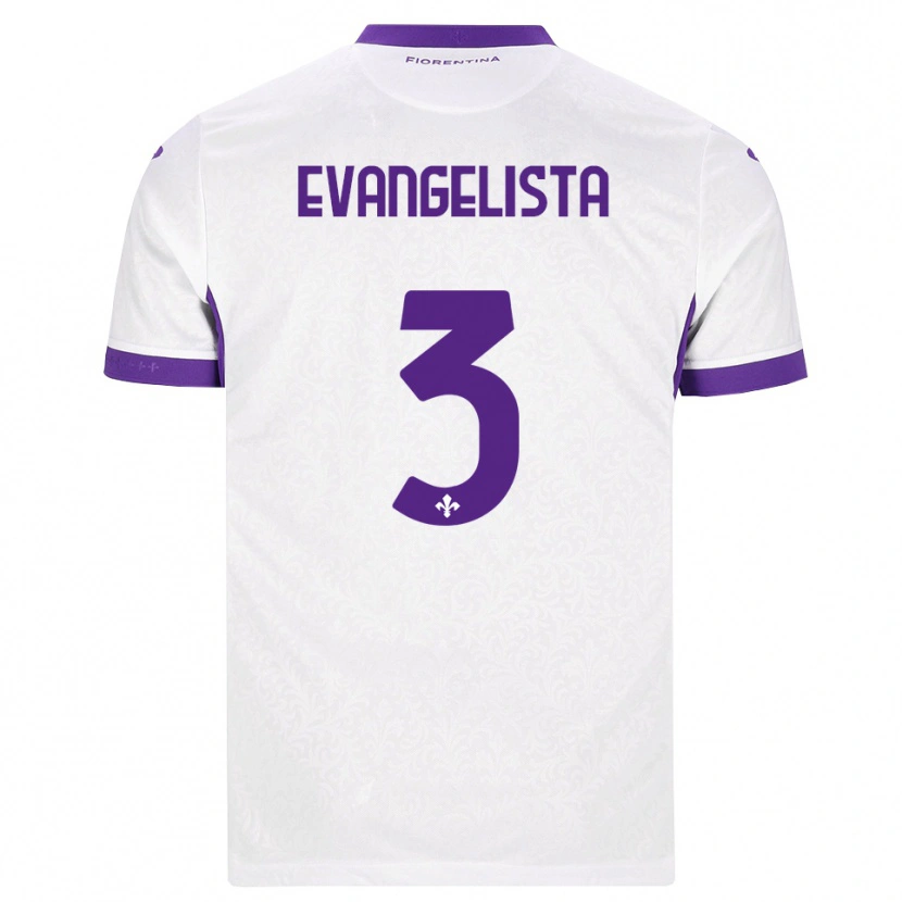 Danxen Femme Maillot Carlo Evangelista #3 Blanc Violet Tenues Extérieur 2026/27 T-Shirt