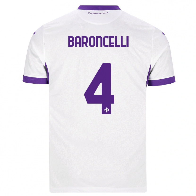 Danxen Femme Maillot Leonardo Baroncelli #4 Blanc Violet Tenues Extérieur 2026/27 T-Shirt