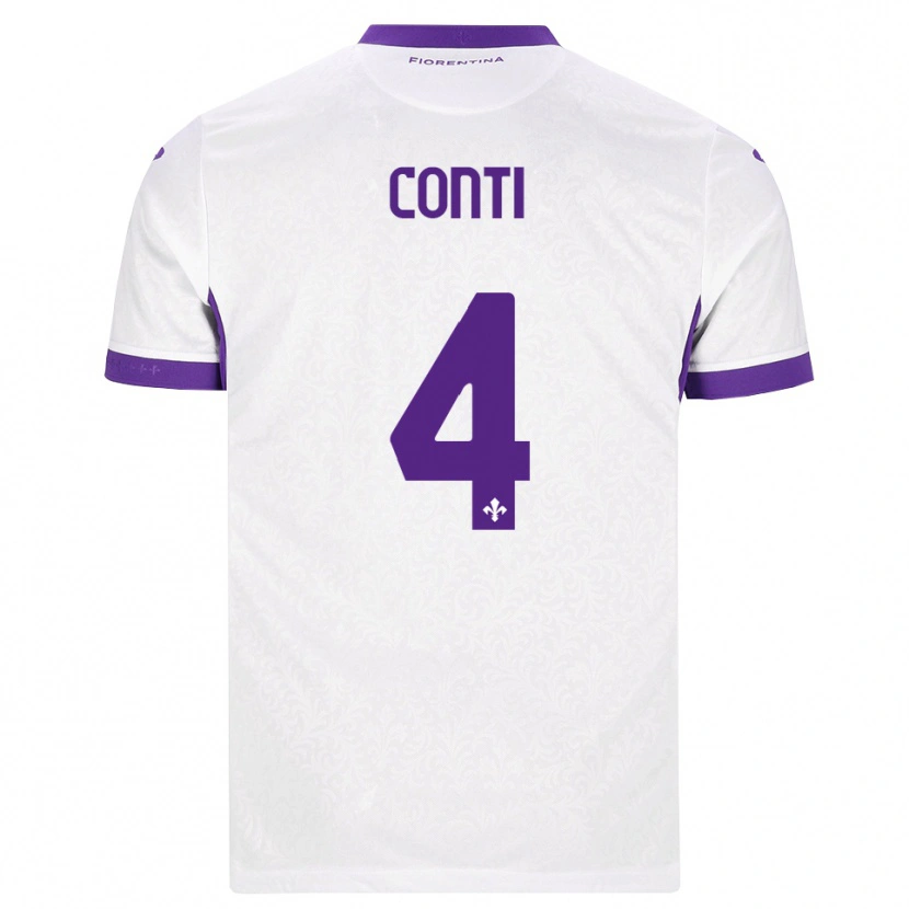 Danxen Femme Maillot Gabriele Conti #4 Blanc Violet Tenues Extérieur 2026/27 T-Shirt