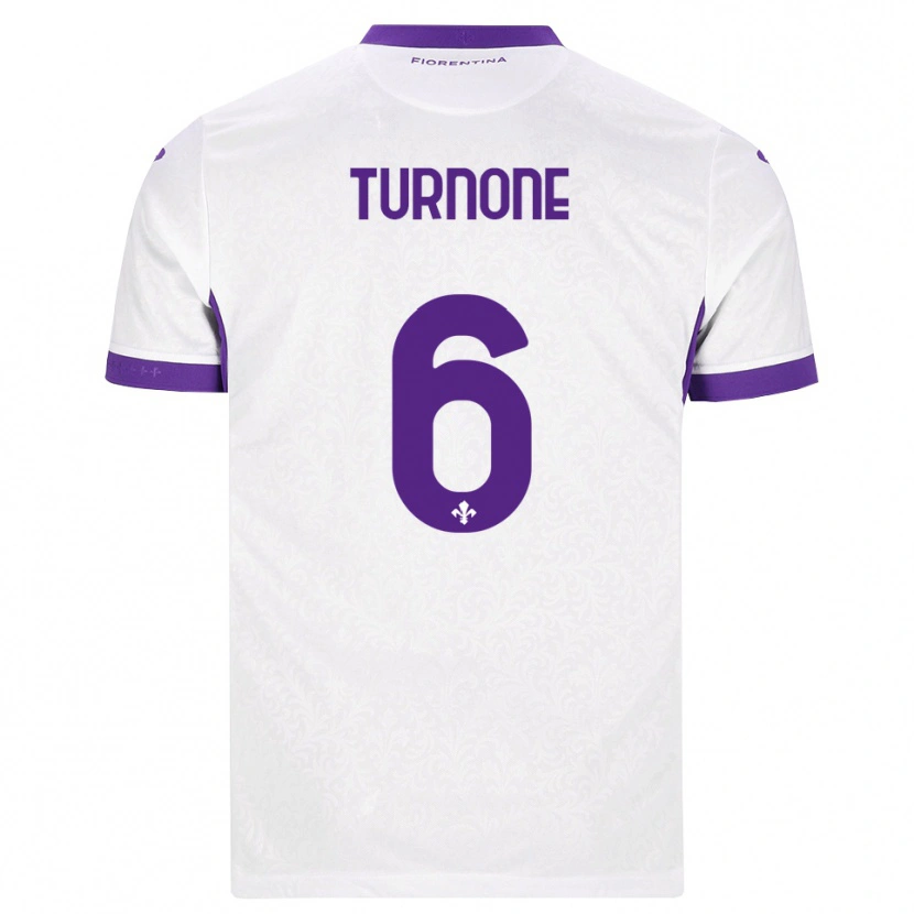 Danxen Femme Maillot Niccolò Turnone #6 Blanc Violet Tenues Extérieur 2026/27 T-Shirt