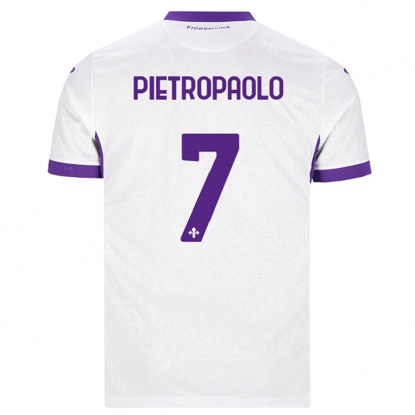 Danxen Femme Maillot Mario Pietropaolo #7 Blanc Violet Tenues Extérieur 2026/27 T-Shirt