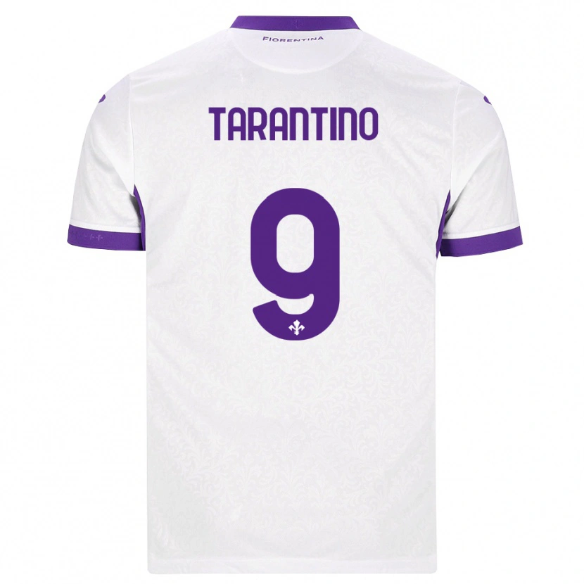 Danxen Femme Maillot Jacopo Tarantino #9 Blanc Violet Tenues Extérieur 2026/27 T-Shirt