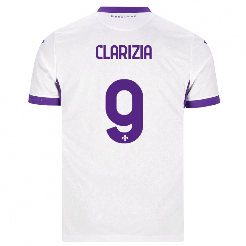 Danxen Femme Maillot Leonardo Clarizia #9 Blanc Violet Tenues Extérieur 2026/27 T-Shirt