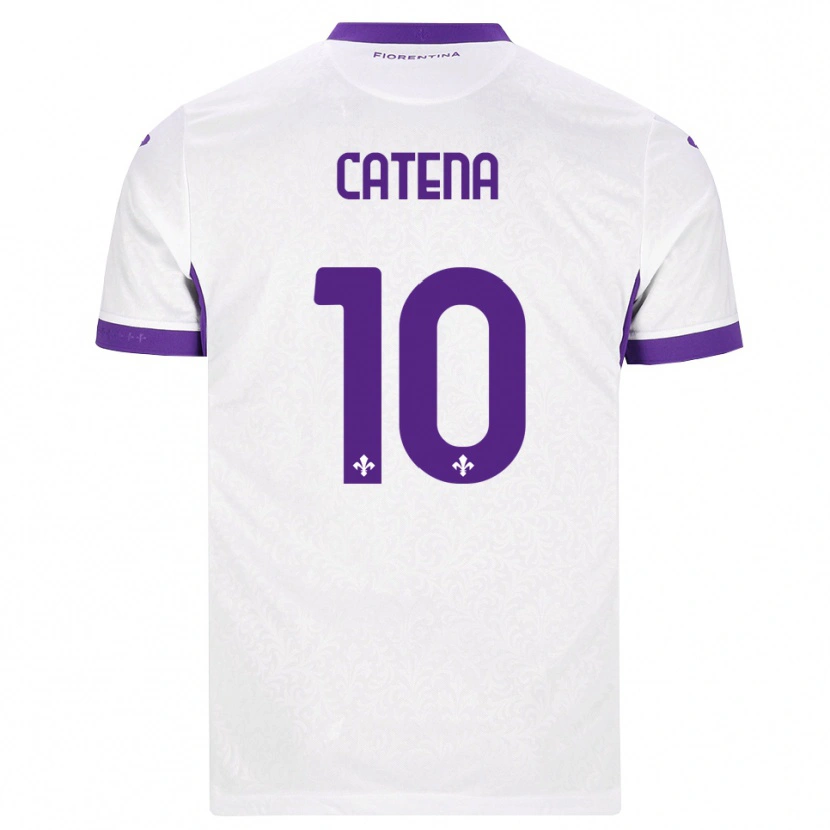 Danxen Femme Maillot Michaela Catena #10 Blanc Violet Tenues Extérieur 2026/27 T-Shirt