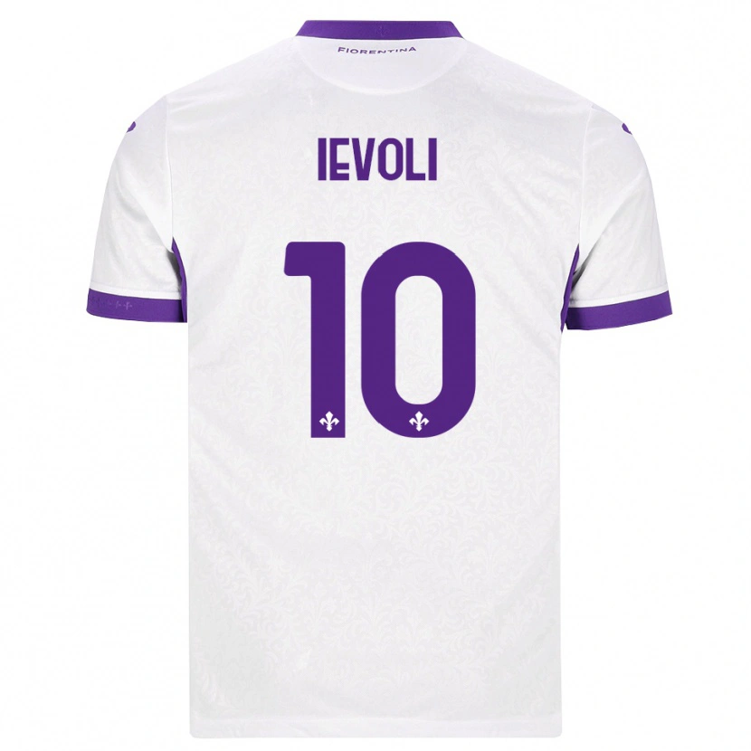 Danxen Femme Maillot Mattia Ievoli #10 Blanc Violet Tenues Extérieur 2026/27 T-Shirt