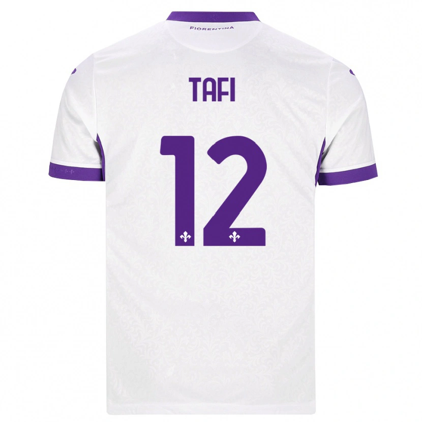 Danxen Femme Maillot Giulio Tafi #12 Blanc Violet Tenues Extérieur 2026/27 T-Shirt