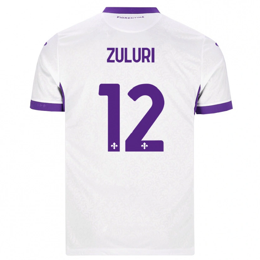 Danxen Femme Maillot Athena Zuluri #12 Blanc Violet Tenues Extérieur 2026/27 T-Shirt
